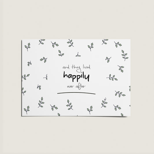 Happily Ever After Wedding Day Newly Weds Card