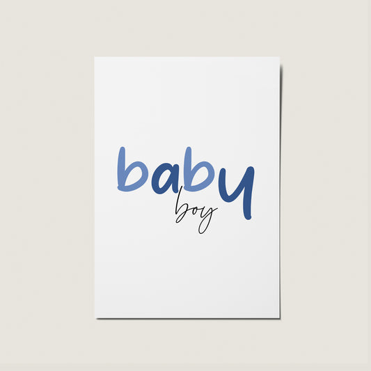Minimal New Baby Boy, New Born Card