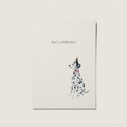 Let's Celebrate Illustrated Dog Card