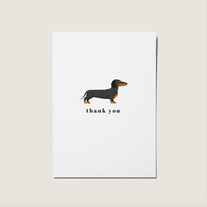 Thank You Dachshund Dog Doggy Card