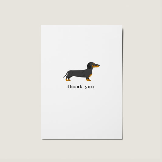 Thank You Dachshund Dog Doggy Card