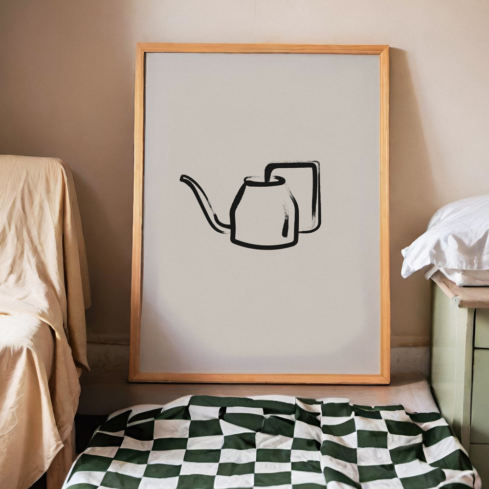 Minimal Scandi Kettle Kitchen Print Artwork