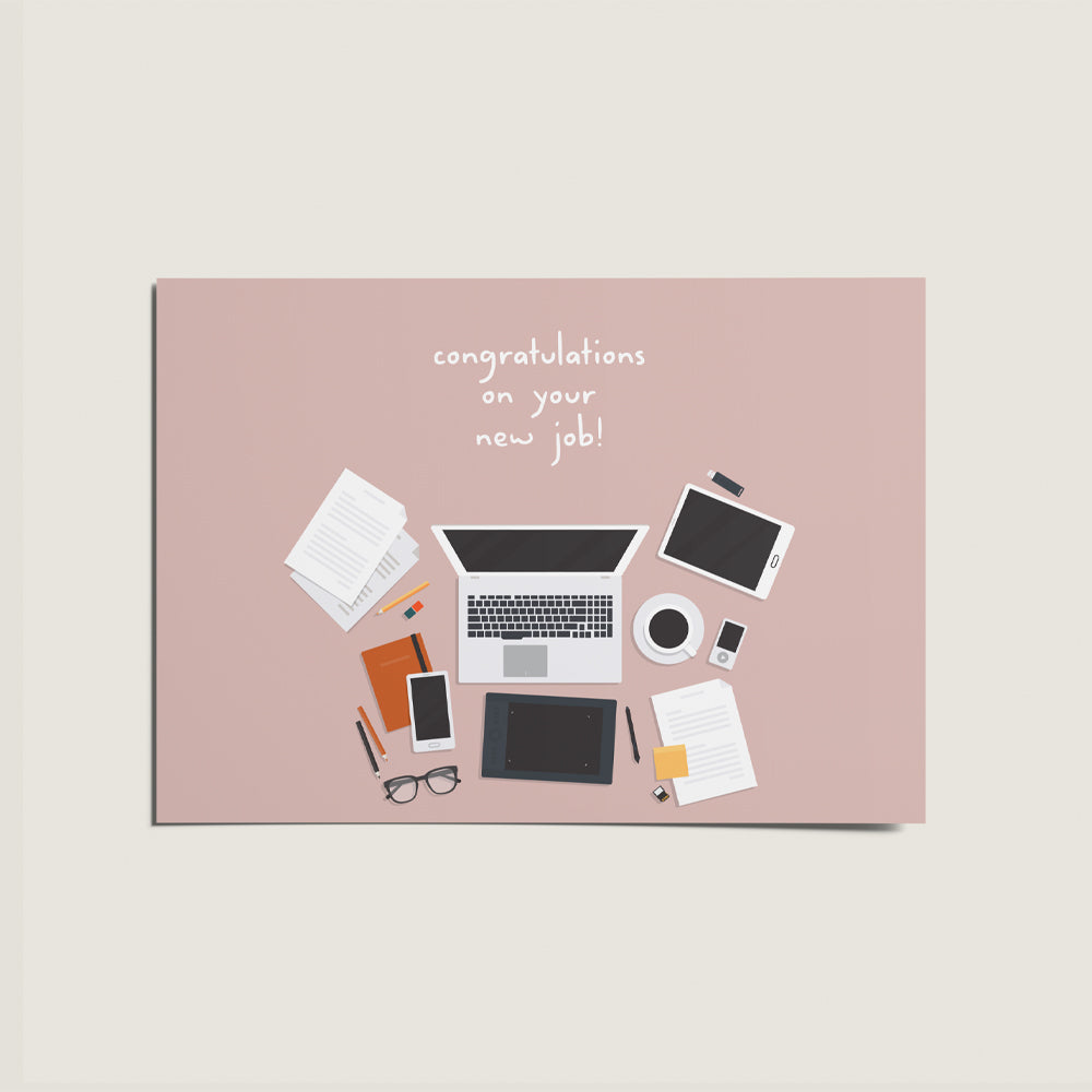 Congratulations On Your New Job Illustration Well Done Card