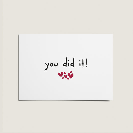 You Did It Congratulations New Job Well Done Card