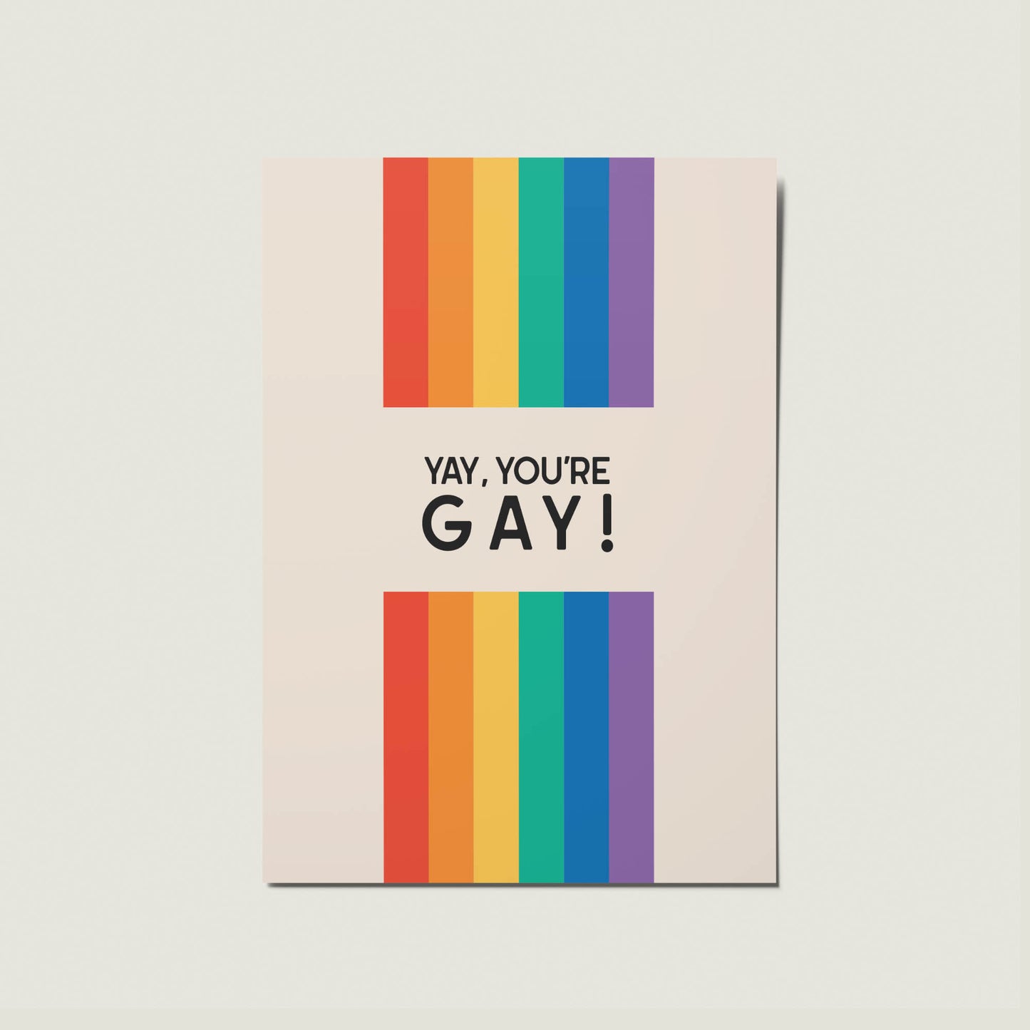 Yay You're Gay Greetings Card - LGBT+, Gay, Lesbian Trans Greetings Card