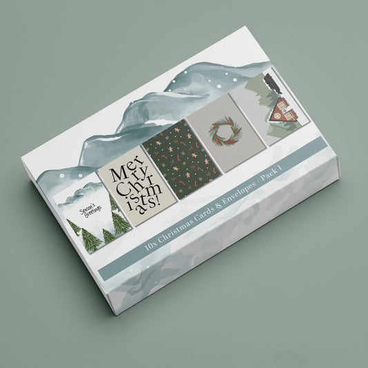 Christmas Card Pack 1 - Minimal Illustrated Christmas Cards