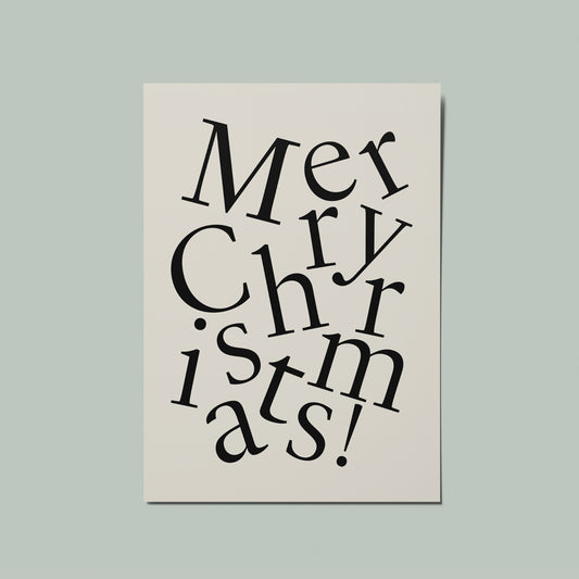 Merry Christmas Minimal and Scandinavian Christmas Card