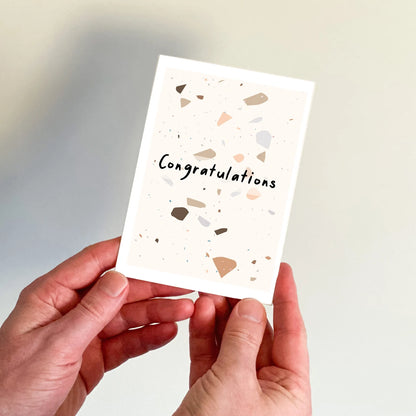 Congratulations Champagne Let's Celebrate Illustrated Card