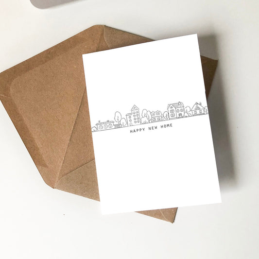 Street Front Minimal Scandinavian New Home Card